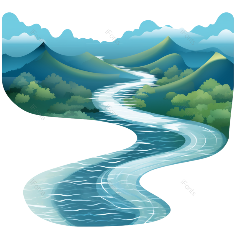 雪山图片,树林元素,春天PNG,游泳免抠素材